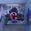 Graffiti+Unterf%c3%bchrung+Stiegenabgang+mit+Pfeilen